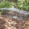 Havahart Animal Trap is the new standard in traps. The patent pending design is easy to set, easy to release. Perfect for first time trappers, one simple move and the traps are set! Havahart Easy Set traps are constructed of sturdy rust-resistant wire mesh with steel reinforcements for long life. The traps are galvanized for maximum resistance to rust and corrosion. Mesh openings are smaller than competing traps of comparable size to prevent stealing the bait from the outside. Spring-loaded doors and sensitive triggers ensure quick, secure captures that targets the specific animal's size, eliminating undesired catches. Solid doors and handle guards protect users during transportation, while smoothed internal edges protect and prevent injuries to animals. This trap has been professionally field tested. Made in the U.S.A.