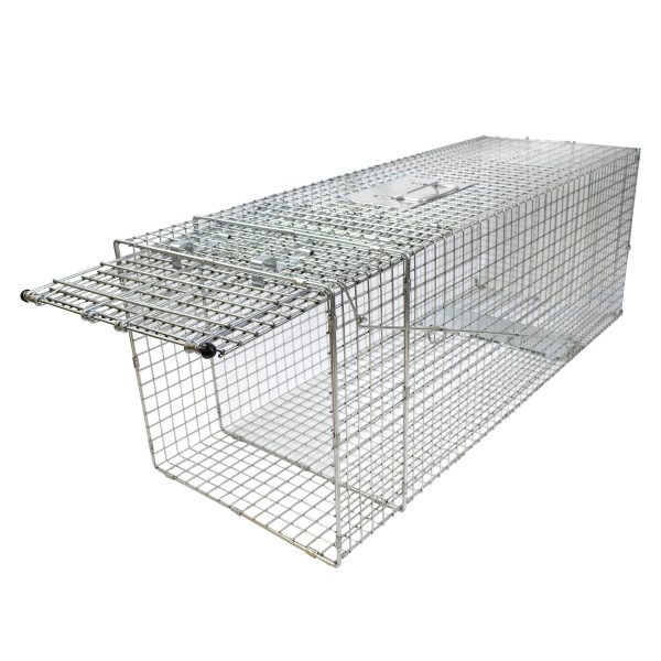 Havahart Animal Trap is the new standard in traps. The patent pending design is easy to set, easy to release. Perfect for first time trappers, one simple move and the traps are set! Havahart Easy Set traps are constructed of sturdy rust-resistant wire mesh with steel reinforcements for long life. The traps are galvanized for maximum resistance to rust and corrosion. Mesh openings are smaller than competing traps of comparable size to prevent stealing the bait from the outside. Spring-loaded doors and sensitive triggers ensure quick, secure captures that targets the specific animal's size, eliminating undesired catches. Solid doors and handle guards protect users during transportation, while smoothed internal edges protect and prevent injuries to animals. This trap has been professionally field tested. Made in the U.S.A.