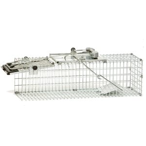 Havahart Animal Trap is the new standard in traps. The patent pending design is easy to set, easy to release. Perfect for first time trappers, one simple move and the traps are set! Havahart Easy Set traps are constructed of sturdy rust-resistant wire mesh with steel reinforcements for long life. The traps are galvanized for maximum resistance to rust and corrosion. Mesh openings are smaller than competing traps of comparable size to prevent stealing the bait from the outside. Spring-loaded doors and sensitive triggers ensure quick, secure captures that targets the specific animal's size, eliminating undesired catches. Solid doors and handle guards protect users during transportation, while smoothed internal edges protect and prevent injuries to animals. This trap has been professionally field tested. Made in the U.S.A.