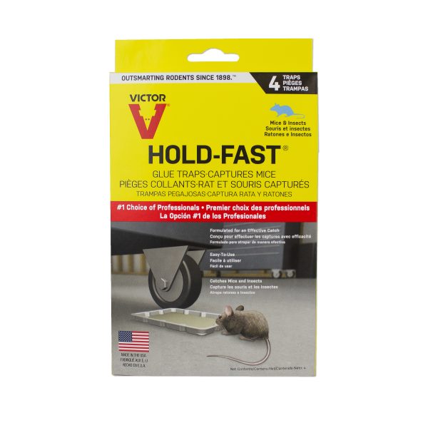 Victor® Hold-Fast Mouse Glue Tray 4-pk 12/cs - M668TRI