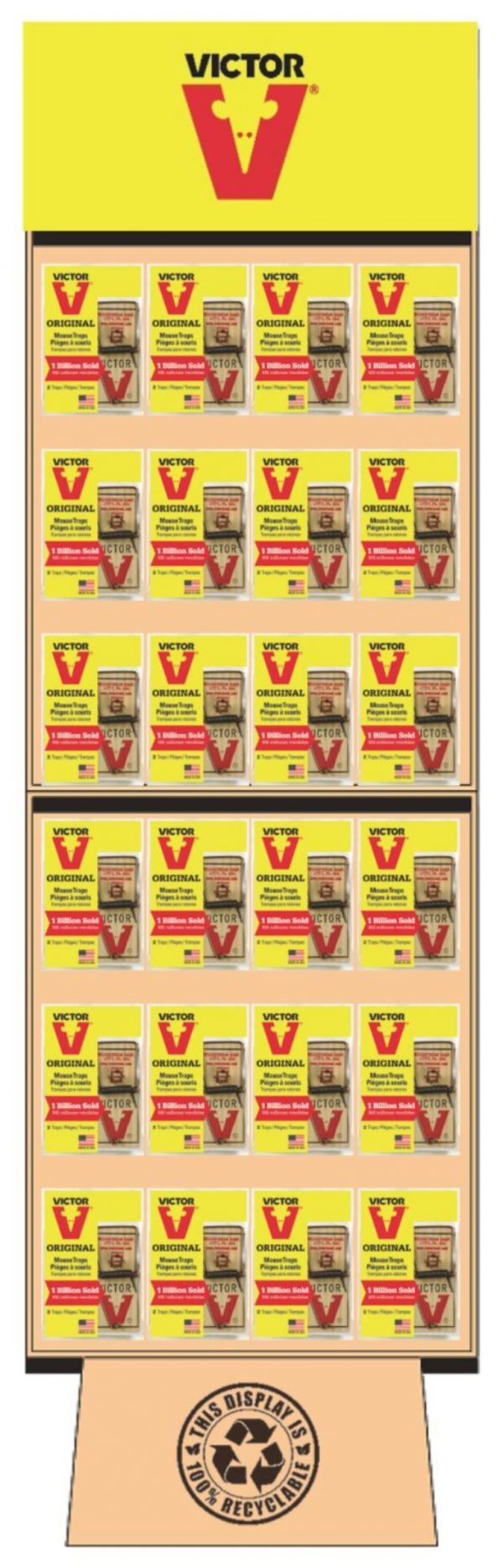 Victor Metal Pedal Mouse Trap 2pk Hex Dump Bin 144's - M150DS