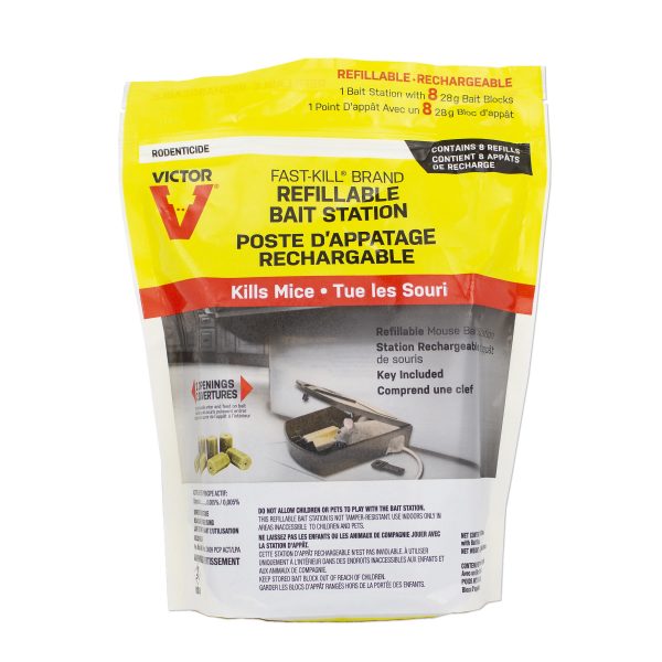 Victor Refillable Mouse 8-CT Mouse Bait Station. 6/CS - M922CAN