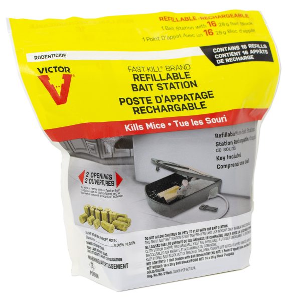 Victor Refillable Mouse 16-CT Mouse Bait Station. 6/CS - M923CAN