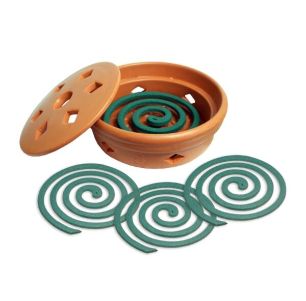 PIC Mosquito Repelling Coils, 4 Pack with Terra Cotta Burner DU-DU Coil